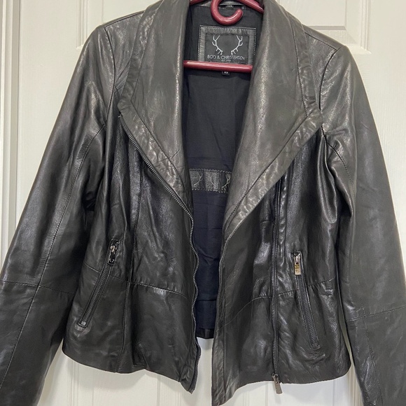 Bod and Christensen Leather Moto Jacket - Picture 5 of 15